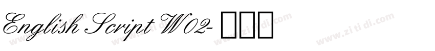 English Script W02字体转换